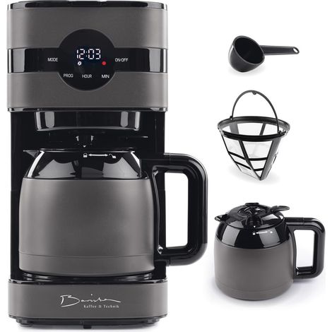 Cafetiere filtre Touch Iso Cafetiere avec carafe isotherme Filtre avec ecran digital minuterie 900W pour 8 tasses Verseuse 1,25 litre (1/5)