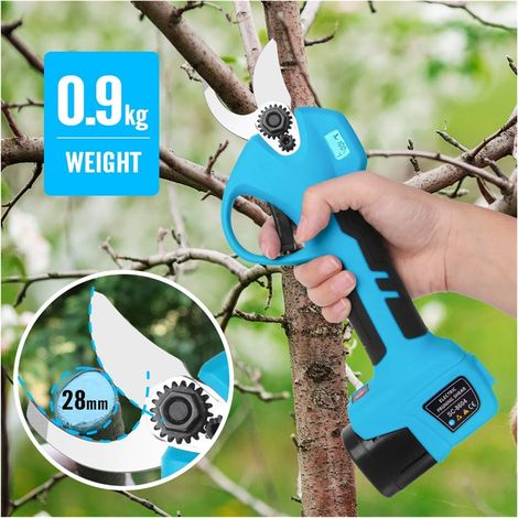 Sécateur électrique de jardin, coupe-branches sans fil, inclut 2 batteries rechargeables — Outil de jardinage électrique à main (1/5)