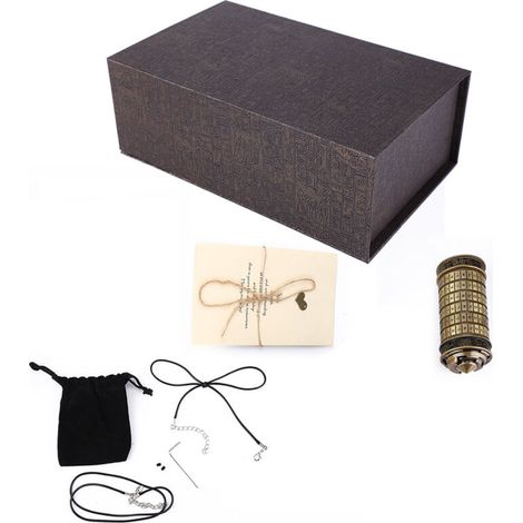 Code Cryptex Lettre Code Verrouillage Anneau Classique Mot de Passe Lettre Mot de Passe Verrouillage Anneau Titulaire Saint Valentin Cadeau d'anniversaire avec Anneaux (1/5)
