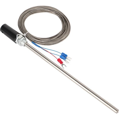 M12-Thermoelement-Sonde PT100 Edelstahl-Temperatursensor 200 mm 0–400 °C 5 m (1/5)