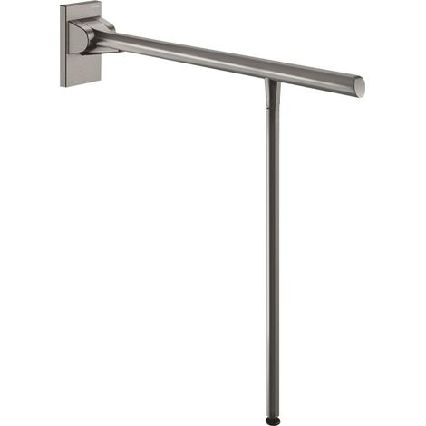 Barre d'appui rabattable avec béquille  Siege de douche : anthracite métallisé - L.650mm