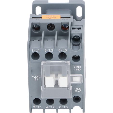 Contacteur AC 3 pôles 1NO 1NC 18A, montage sur Rail, Contact argenté, contrôleur de moteur basse tension 220V (1/5)