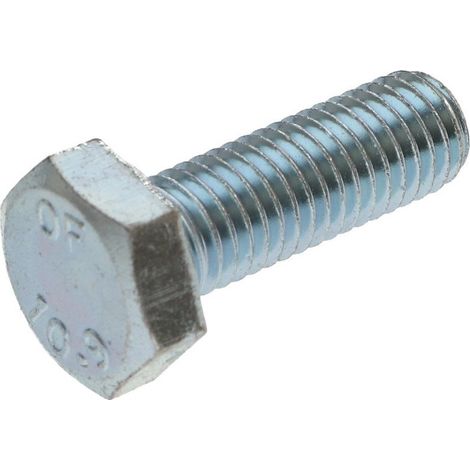 Vis métaux Tête hexagonale TH M8X45 Classe 10.9 Acier zingué-1 pièce (1/2)