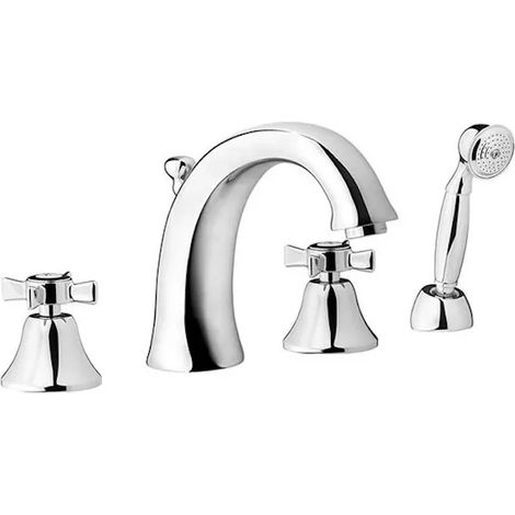 Badewannenarmaturen 4-Loch Chrom