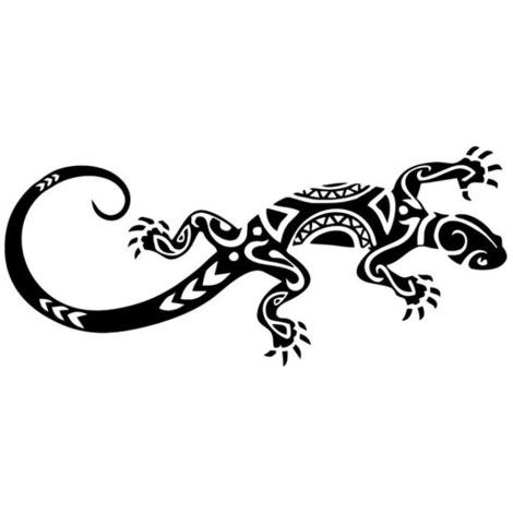 Autocollants de voiture amusants, décoration de lézard Reptile, accessoires externes de voiture et de moto, autocollants de fenêtre de pare-chocs (couleur: noir)