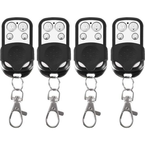 EVGATSAUTO Cloning Keychain, 4pcs Universal 433MHz Plastic Cloning Wireless Remote Control Key Ring Suitable for Car Garage Door Door (1/3)
