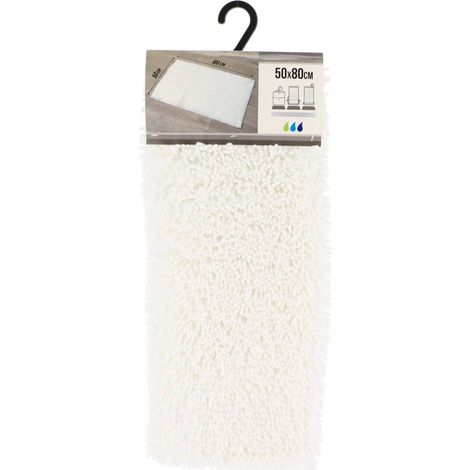Mikrofaserteppich kleine raupe 50x80 cm - weiss - Tendance