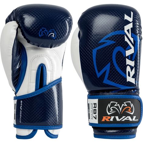 Guantes de boxeo Rival RB7 Fitness Plus Bag blancos talla S
