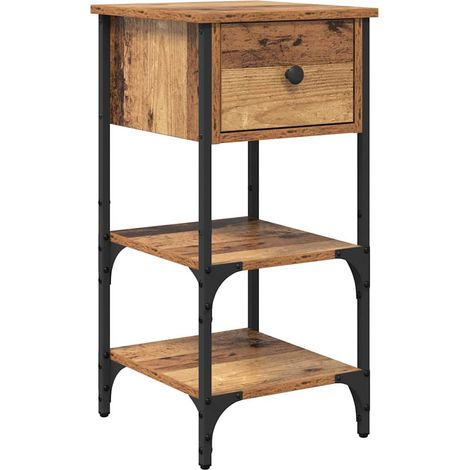 Cabinet de chevet Marron 33,5 x 36 x 70 cm Bois d’ingénierie