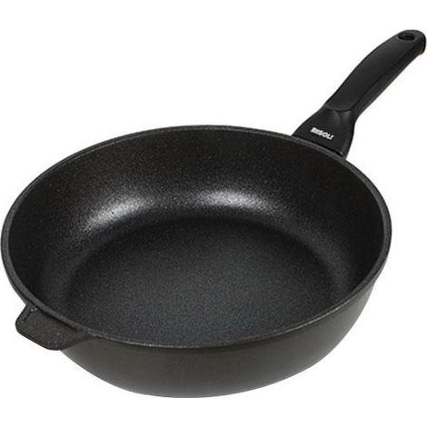 Risoli 00104BP28PN Black Plus Padella Alta in Alluminio pressofuso Manico Bakelite 28 cm colore Nero