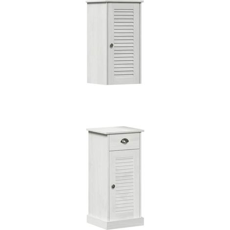 Maison Exclusive - Mobile da Bagno con cassetto VIGO 2 pcs Bianco e Bianco Antico