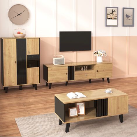 Möbel Sideboard TV Möbel Aufbewahrung 3 Teilig HAVRYA (1/5)