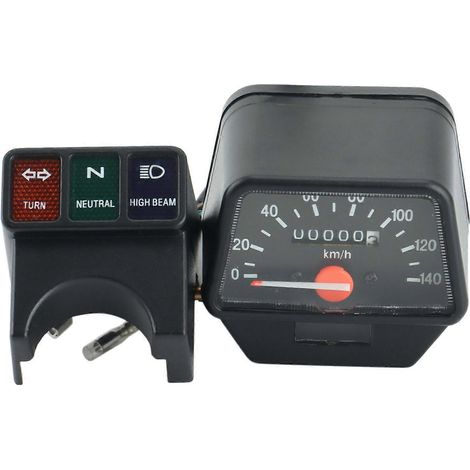 Motorrad-Tachometer-Instrumenteneinheit mit Kilometerzähler, Drehzahlmesser und Anzeigen für Yamaha XT225 (1/5)