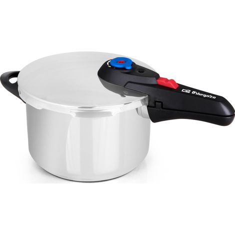 Olla super rapida Orbegozo HP 6006, 6 L, 22 cm, acero inoxidable