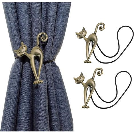 Creative Cat Magnetic Curtain Tiebacks Set of 2 Curtain Tiebacks Curtain Holdbacks Curtain Tiebacks Curtain Tiebacks for Home, Office, Hotel, etc. (1/5)