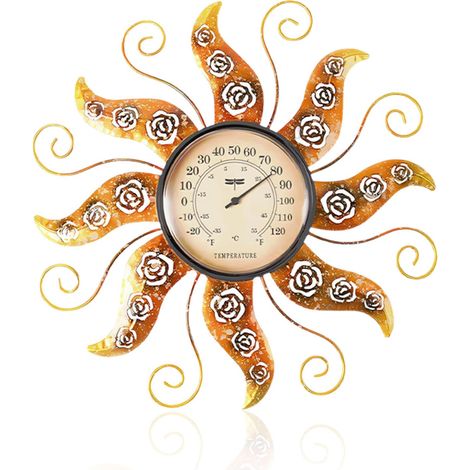 Jauge de température solaire transparente de 28 cm, idéale pour les jardiniers climatiques de jardin (1/5)