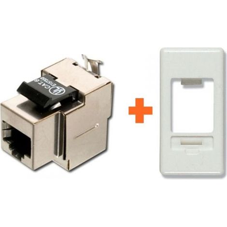 Keystone presa rete cat.6 stp rj45 compatibile Gewiss serie 20 System bianca