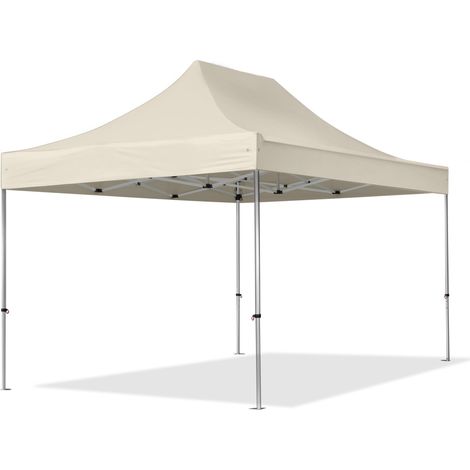 3x4.5m Pop Up Gazebo PROFESSIONAL Aluminium 40 mm, cream High Performance Polyester approx. 400g/m²