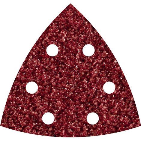 Wolfcraft Fogli abrasivi adesivi al corindone grana 40 Delta 95 mm (confezione da 5) (1850000) (1/2)