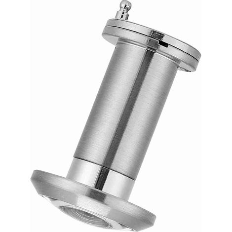Judas de porte avec angle de vision de 200° et cache de confidentialité robuste, finition chrome brillant. (1/5)