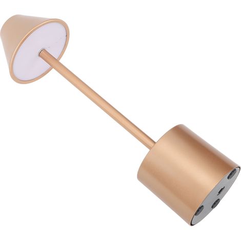 LED-Tischleuchte mit 3 Farbmodi, Dimmfunktion, 2000 mAh, wiederaufladbar über USB-C, tragbar, kabellos, Metall, Roségold, für den Nachttisch. (1/5)