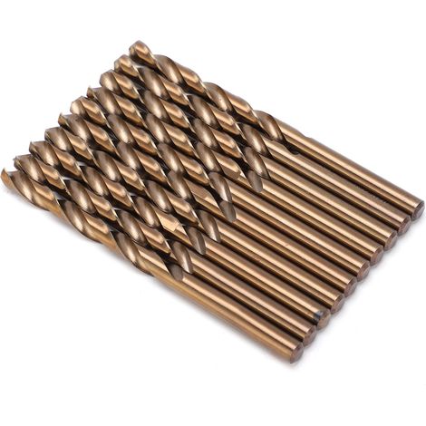 Foret hélicoïdal HSS 8mm, lot de 10 mèches acier rapide à queue droite, outil de perçage perforateur pour métaux, poignée manuelle, précision industrielle (1/5)