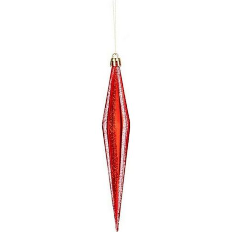 Decorazioni di Natale - PVC Rosso - 8,5 x 3,5 x 19 cm - Atmosfera Festiva - Durevole e Facile da Pulire