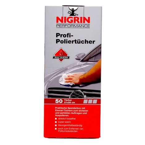Nigrin Profi-Poliertücher-Box 50 Tücher Autopflege (1/5)