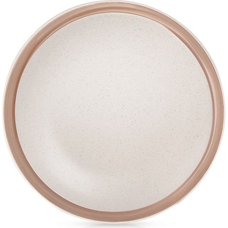 Kleiner Dessertteller für Kuchen, Desserts, Snacks, Beige, 20,5 cm (1/4)