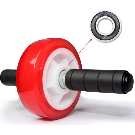 Roue abdominale, appareil de musculation pour les abdominaux, capacité de charge de 363 kg, silencieuse, idéale pour un entraînement à domicile et des abdominaux renforcés (hommes et femmes).