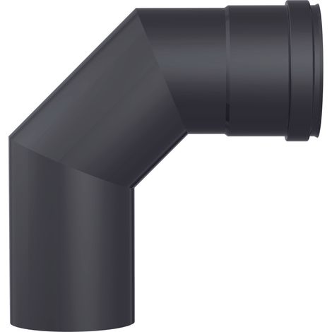 Smalbo GOMITO A 90  ° PER STUFE A PELLET Col. Nero opaco  EE  cm.10 2.00 pz