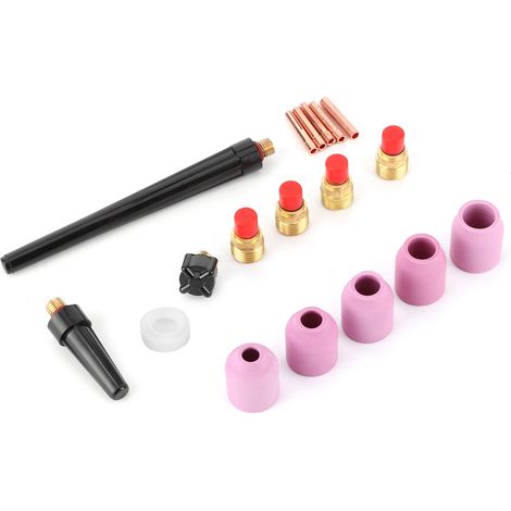 Kit de 18 pièces (buse en céramique, pince, lentille à gaz) pour pistolet de soudage TIG WP9 20 25 (1/5)