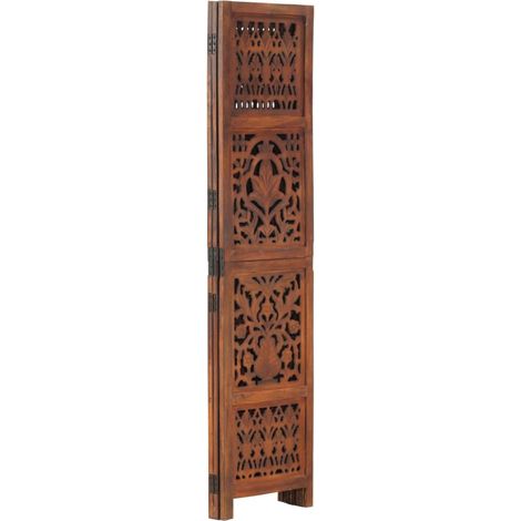 Paravent Cloison de séparation 3 panneaux, Pour Jardin, Balcon, Terrasse Marron 120x165cm Bois manguier OIB2511E