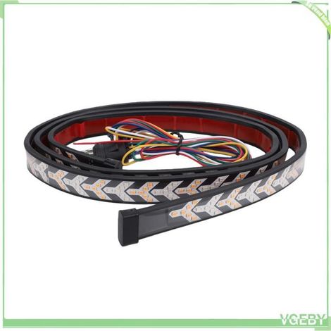 Barre Lumineuse de Hayon de Camion de 1.5m, Bande de Silicone étanche avec Clignotant Coulant de Frein de Course pour Pick-up RV (1/4)