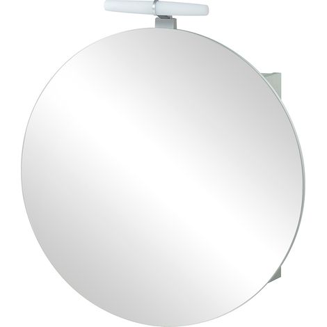 Spiegelschrank inkl. Beleuchtung rund 65cm BELFORT-80 in mint, B/H/T ca. 65/68,3/15,7 cm (1/4)