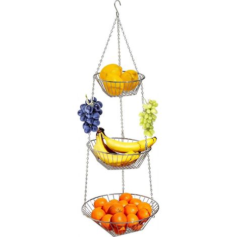 Corbeille à fruits suspendue trois niveaux (1/4)