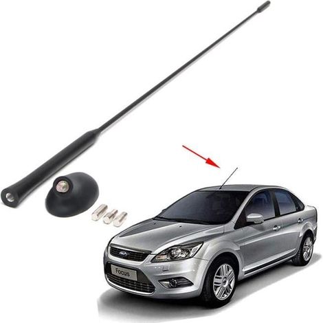 (Schwarzer) Antennenmast – Ford Focus – Ersatzteil – Aluminium – 54 cm – Schwarz (1/4)