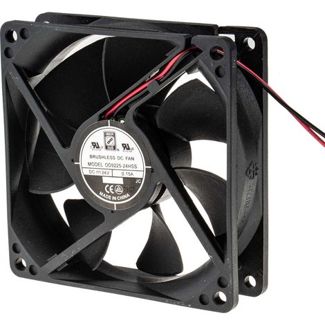 Ventilateur axial RS PRO 24 V dc, 88.3m³/h, 92.5 x 92.5 x 25mm, 3.4W ( Prix pour 1 ) (1/4)