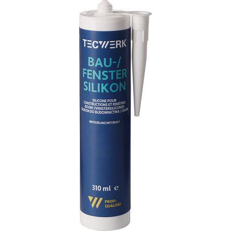 Bau-/Fenstersilikon weiß 310ml Kartusche TECWERK (1/2)