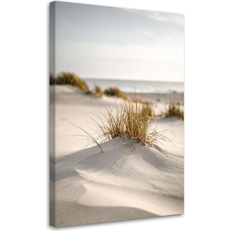 Wandbild Strand Meer Dünen Natur Pflanzen 40x60 cm
