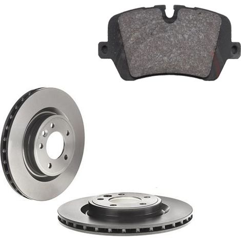 KIT FRENI POSTERIORI compatibile con LAND ROVER DISCOVERY V (L462) - DISCHI + PASTIGLIE OEM: FDB4678 / 18736 , 18421 , 18422 /SOSTITUZIONE DIRETTA/BASSA POLVERE/SILENZIOSO (1/5)