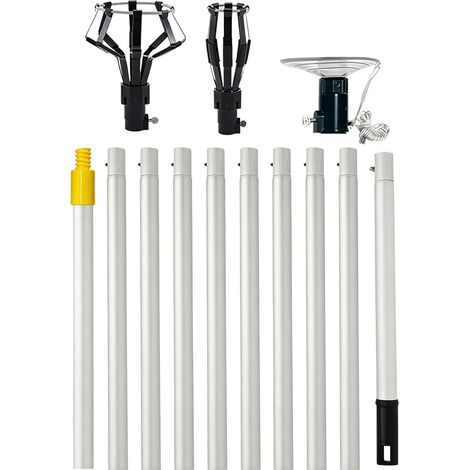 Perche changeur d'ampoule Extension antidérapante réglable pour ampoules Change-ampoule pour plafonds hauts Avec Crochet pour Lampe Floodlight