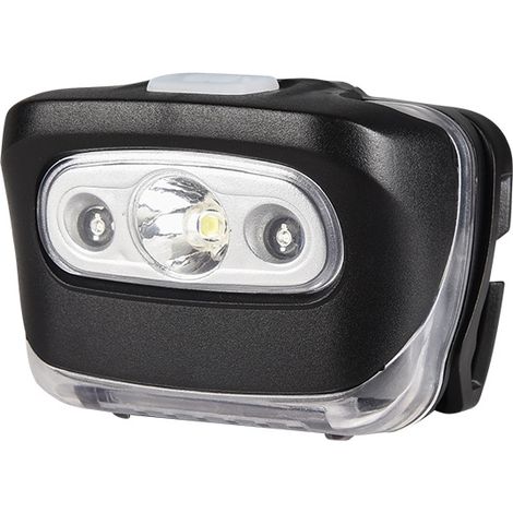 Mini linterna frontal de plástico, luz roja y blanca portátil de largo alcance, para acampar al aire libre de noche. (1/5)