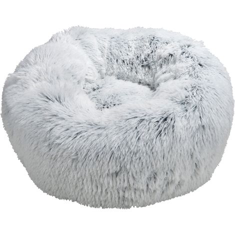 Coussin Chat ou Chien Fluffy Blanc gris