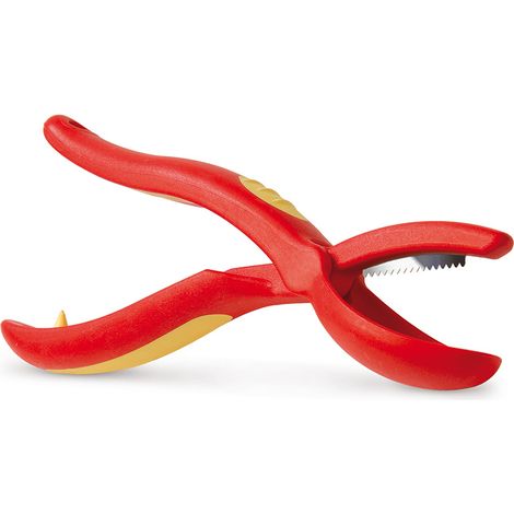 Snips Kastanienschneider Zange Manuell mit gezackter Stahlklinge und rutschfestem Griff, 19,5x3 cm, Made in Italy
