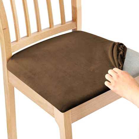 COPRISEDILE 40x40cm VELLUTO ELASTICO MARRONE CACAO [26L2] (1/5)