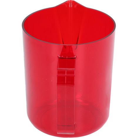 600-ml-Milchkännchen aus Acryl, Kaffeekanne mit spitzem Ausguss, rote antihaftbeschichtete Latte-Tassen (1/5)