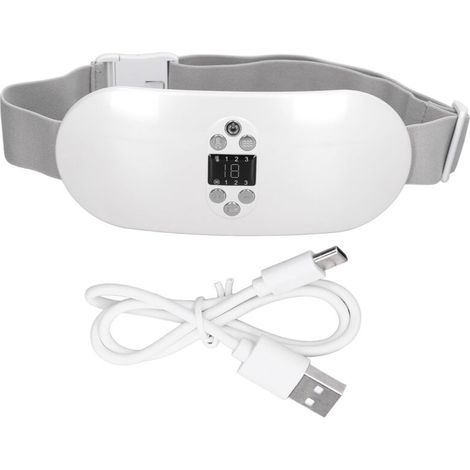 Ceinture chauffante électrique sans fil pour ventre, appareil d'électrostimulation (EMS) et minceur abdominale, coussin thermique portable pour menstruations. (1/5)
