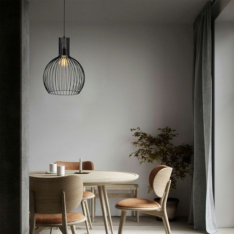 Suspension noire filaire – design globe moderne ERZIN (1/5)
