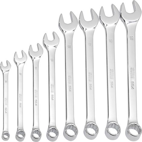 Jeu de clés mixtes SAM 50A 9 pièces en Acier au chrome-vanadium 8 19 mm ( Prix pour 1 )